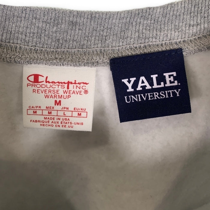 Champion チャンピオン YALE リバースウィーブ クルーネックスウェットトレーナー グレー 赤単色復刻 USA製 Size JP L 福生店