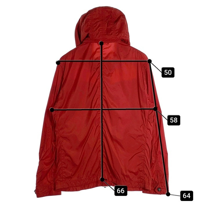 BURBERRY BLACK LABEL バーバリーブラックレーベル ナイロン ジップアップジャケット レッド D1F09-709-16 Size LL 福生店