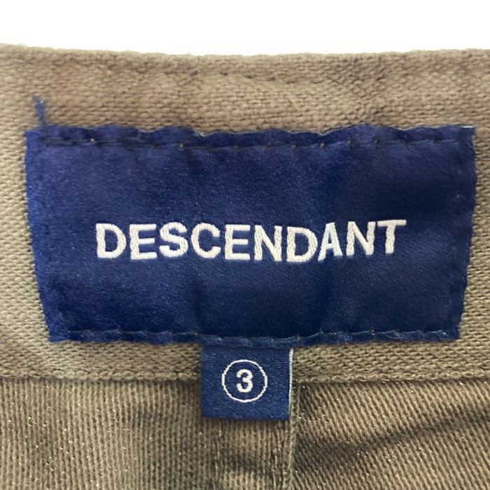 DESCENDANT ディセンダント ベイカー ハーフパンツ カーキ size3 瑞穂店