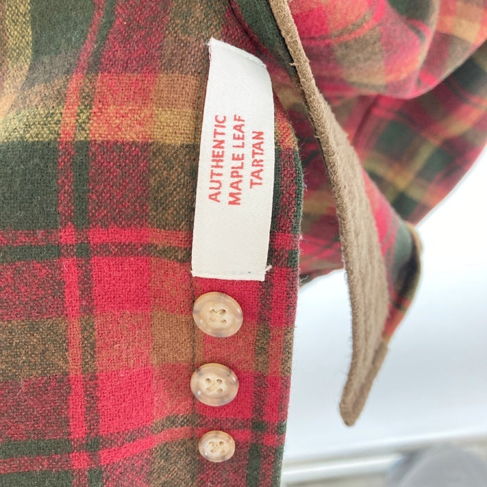 PENDLTON ペンドルトン ウール チェックシャツ 袖襟コーデュロイ レッド sizeXS 瑞穂店