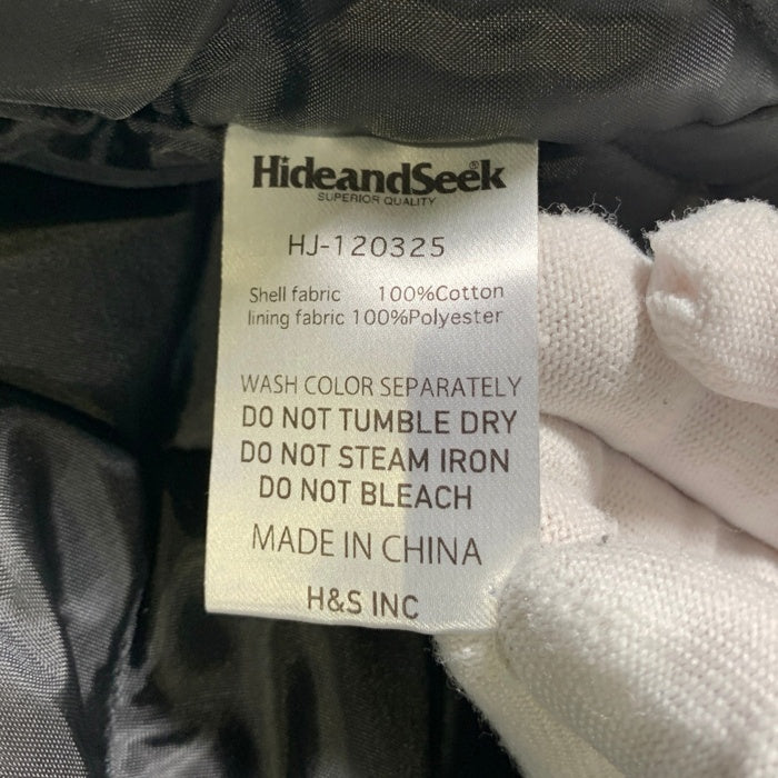 Hide&Seek ハイドアンドシーク Washed Sailing Jacket ウォッシュドセーリングジャケット 中綿 ブラック HJ-120325 Size XL 福生店