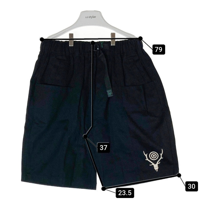 South2 West8 サウスツーウエストエイト Belted C.S. Short ベルテッド ショートパンツ ブラック MR732 Size M 瑞穂店