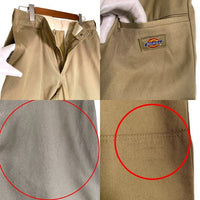 90's Dickies ディッキーズ ダブルニー ワークパンツ IDEALジップ ベージュ メキシコ製 85283KH Size 34×30 福生店