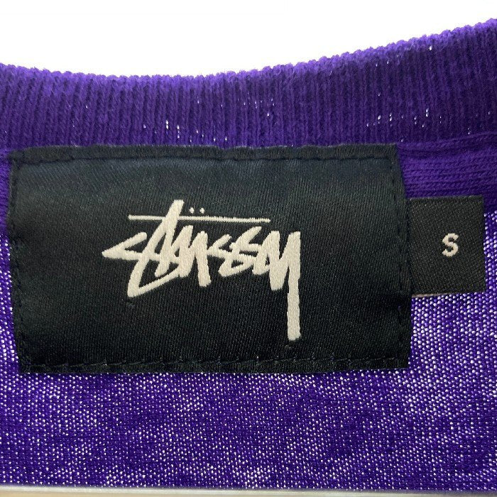 STUSSY ステューシー ロゴ 両面プリント Tシャツ パープル sizeS 瑞穂店