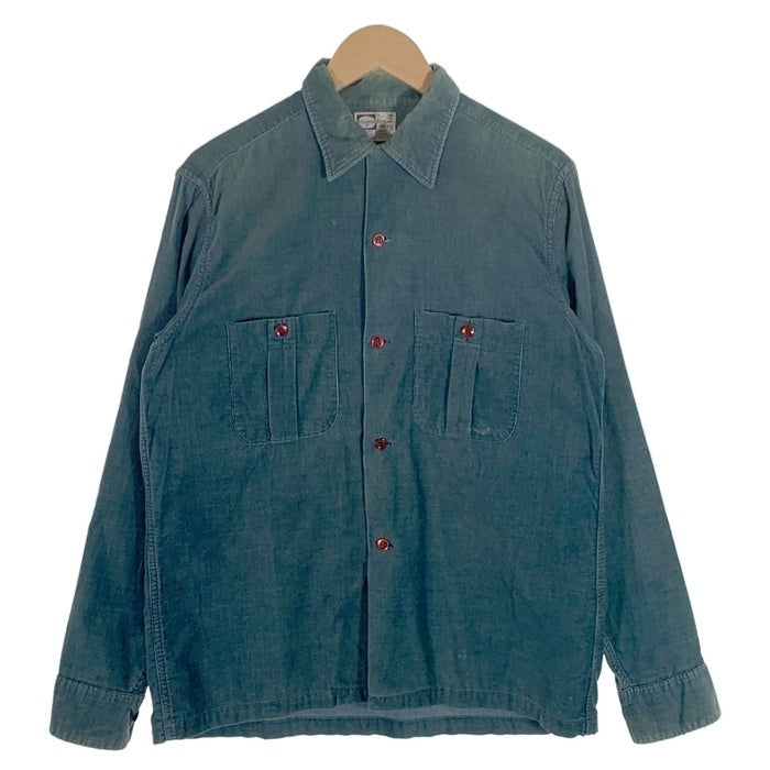 60's PILGRIM ピルグリム オープンカラー コーデュロイシャツ グリーン Size M 福生店