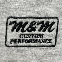 M&M エムアンドエム 刺繡 プリント ロングスリーブTシャツ アッシュグレー Size XL 瑞穂店