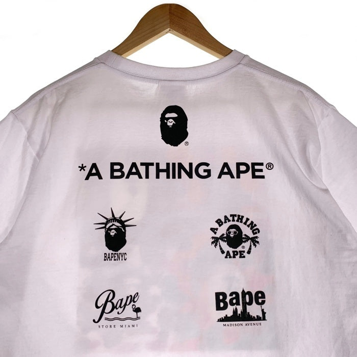 A BATHING APE アベイシングエイプ 23AW BAPE US Limited Collection Tee マルチカモプリント Tシャツ ホワイト Size L 福生店