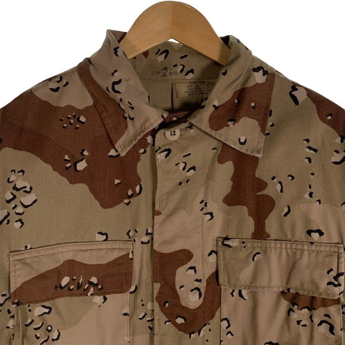 80's U.S.ARMY 米軍 BDU SHIRTS ミリタリーシャツ ジャケット デザートカモ ベージュ ブラウン 86年会計 Size M-XS 福生店