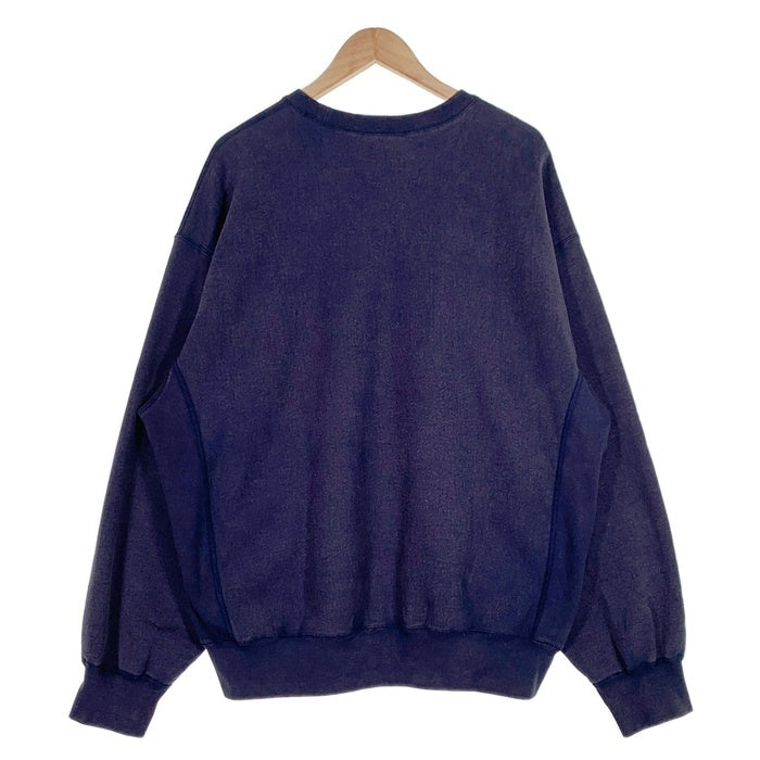 SUPREME シュプリーム 25SS Washed Box Logo Crewneck ウォッシュドボックスロゴクルーネックスウェットトレーナー ネイビー Size XL 福生店