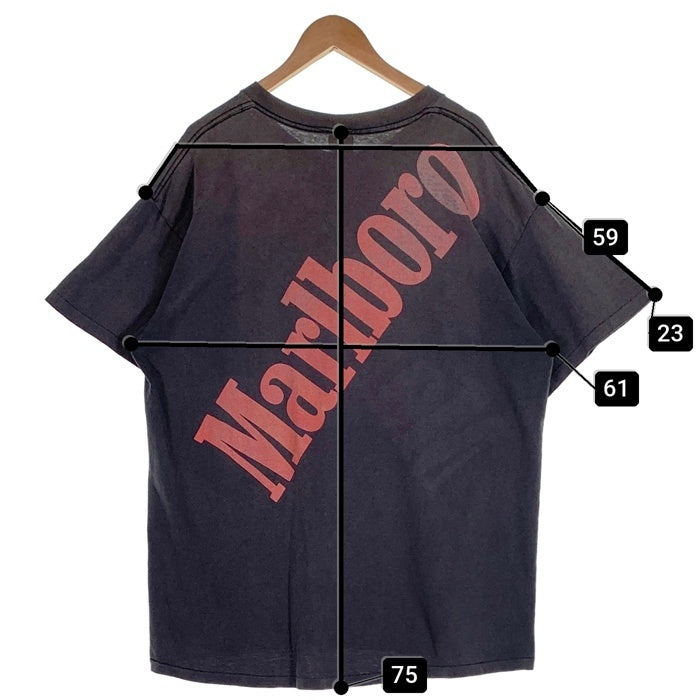 90's Marlboro マルボロ バックプリント ポケットTシャツ チャコール DELTA USA製 Size XL 福生店