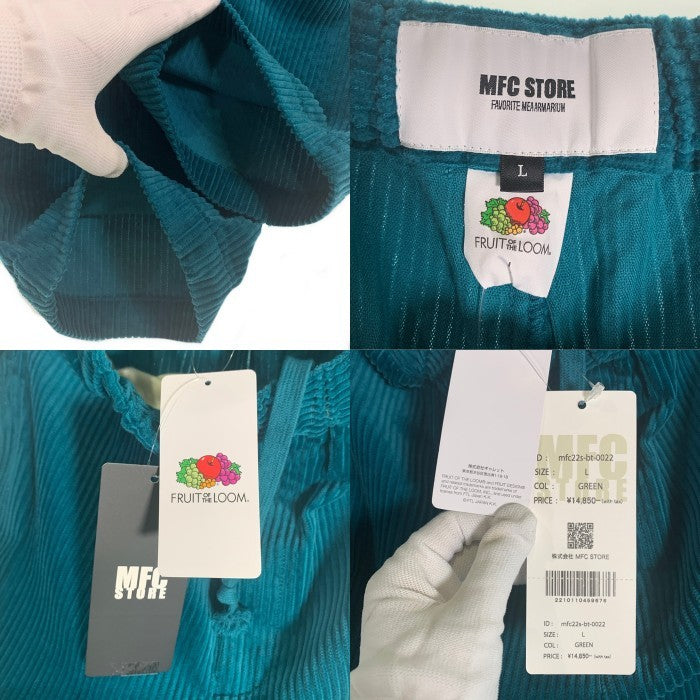 MFC STORE エムエフシーストア コーデュロイ イージーパンツ グリーン FRUIT OF THE LOOM mfc22ｓ-ｂｔ-0022 Size L 福生店