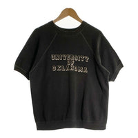 60's UNIVERSITY OF OKLAHOMA 半袖 クルーネックスウェット チャコール ブラック Size L相当 福生店