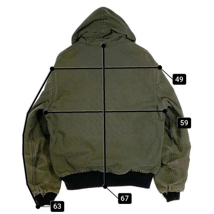 80-90's Carhartt カーハート Active Jacket アクティブジャケット ダック モスグリーン JR104 Size M 福生店