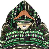 SWAGGER スワッガー 総柄 ジップアップ フーディー パーカー グリーン Size L 福生店