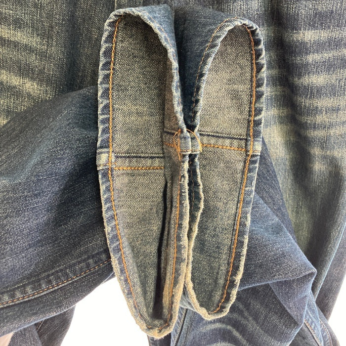 NUMBER(N)INE ナンバーナイン ダメージ加工 デニムパンツ 裏地ロゴ総柄 インディゴ size4 瑞穂店