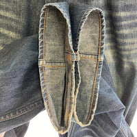 NUMBER(N)INE ナンバーナイン ダメージ加工 デニムパンツ 裏地ロゴ総柄 インディゴ size4 瑞穂店