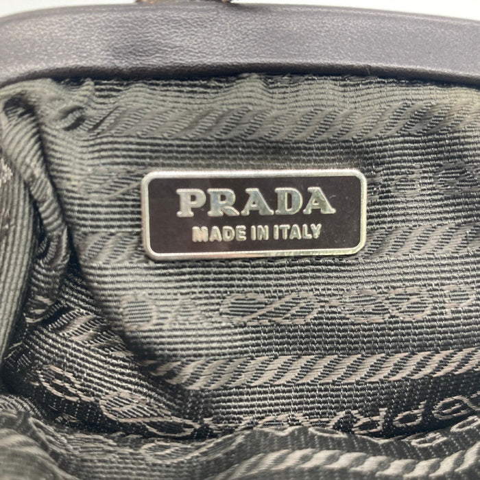 PRADA プラダ ハラコ ガマ口 コインケース レオパード柄 ベージュ系 瑞穂店