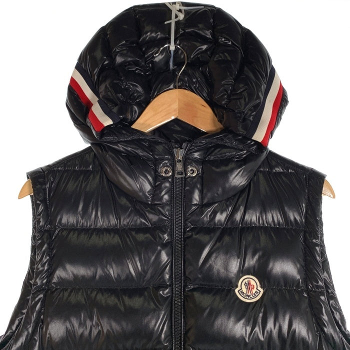 MONCLER モンクレール LANOUX GILET LANOUX VEST ロゴワッペン ダウンベスト ブラック  D20914333005 Size 3 福生店