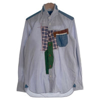 JUNYA WATANABE ジュンヤワタナベ COMME des GARCONS MAN コムデギャルソン マン パッチワーク 長袖 シャツ ライトブルー Size S 福生店