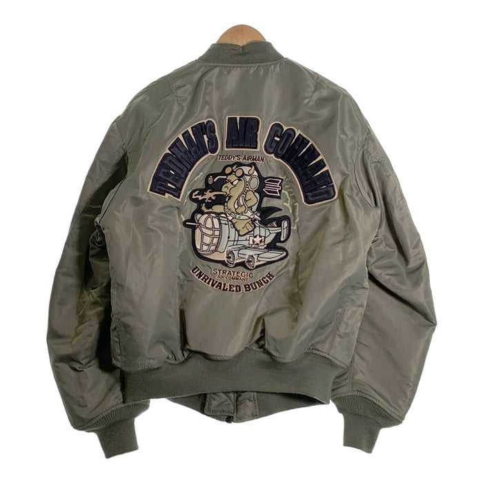 TED COMPANY テッドカンパニー MA-1 フライトジャケット ワッペン ミリタリー グレー TMA-090 Size 44 福生店