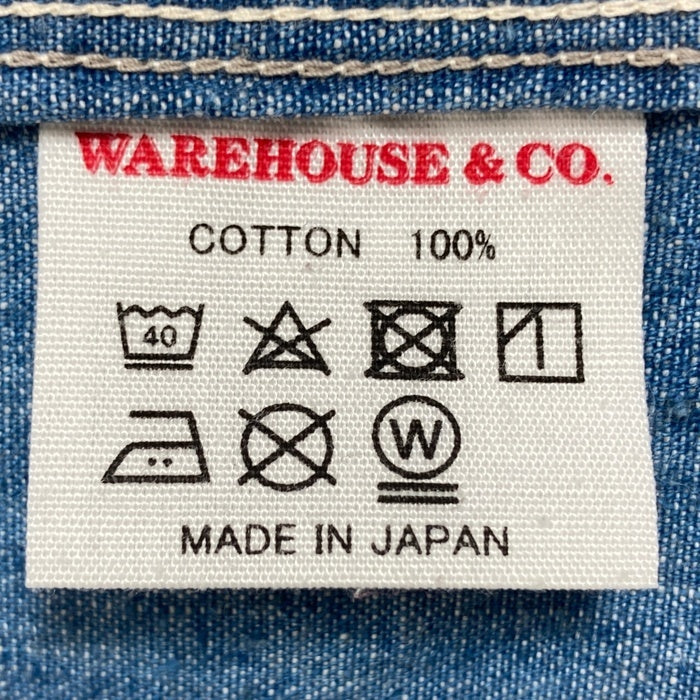 WAREHOUSE ウエアハウス Duck Digger ダックディガー LOOSE FIT シャンブレーワークシャツ ライトブルー Size 36 瑞穂店