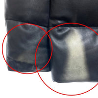 SEDUCTION de NICOLE  オールレザーダウンジャケット　ブラック  48 ※色ヤケあり 瑞穂店