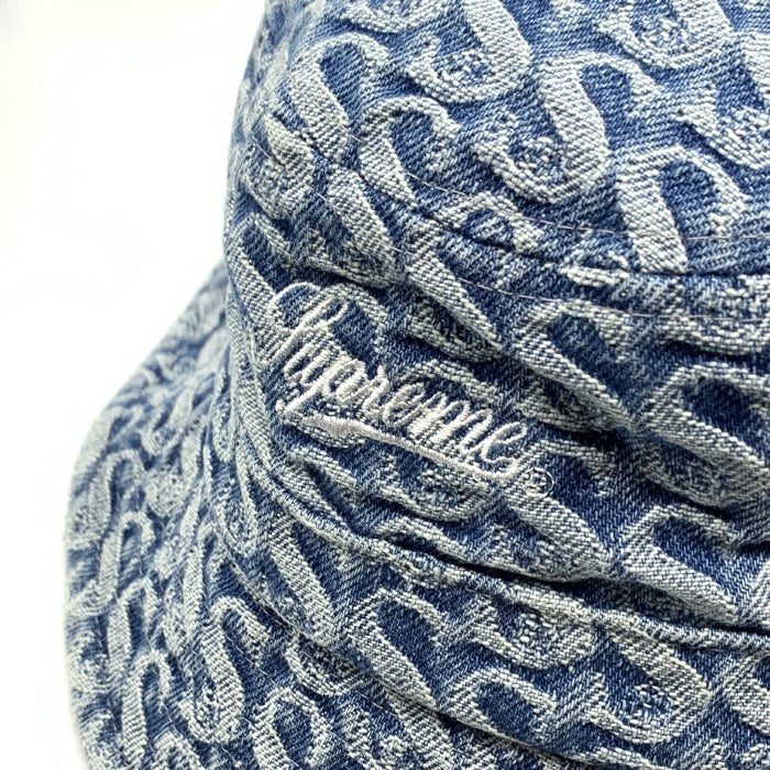 SUPREME シュプリーム 21AW Monogram Denim Crusher Hat モノグラム デニムクラッシャーハット ライトブルー Size M/L 福生店