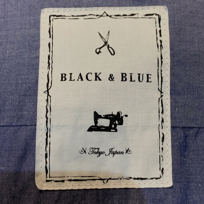 BLACK＆BLUE ブラックアンドブルー リバーシブルシャツ チェック シャンブレー Size 4 福生店