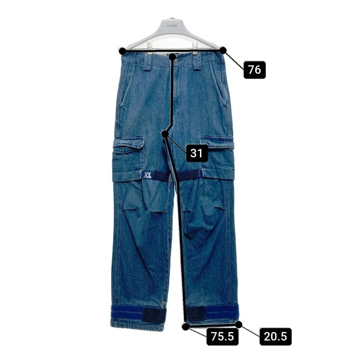 X LARGE エクストララージ Denim Cargo Pants デニムカーゴパンツ ライトブルー Size 30 瑞穂店