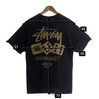 STUSSY ステューシー SWAGGER スワッガー 12周年 ダイス 半袖 Tシャツ ブラック ゴールド メキシコ製 Size M 福生店
