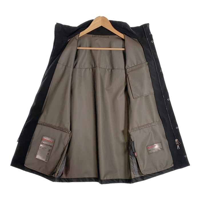 PRADA SPORT プラダスポーツ スタンドカラー ポリエステル ナイロン ジップアップジャケット ブラック WIND STOPPER SGV980 Size 46 福生店