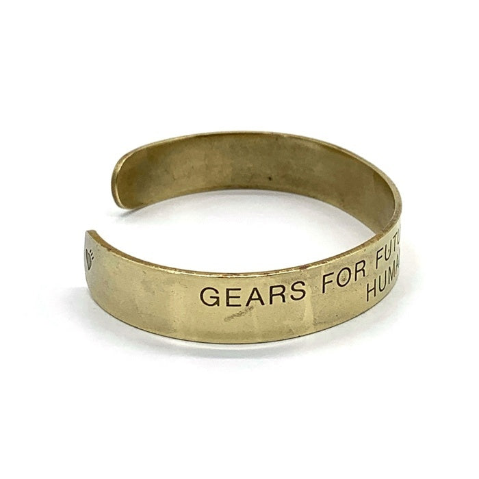 HUMAN MADE ヒューマンメイド 19SS GEARS FOR FUTURISTIC TEENAGERS ロゴ刻印 バングル 真鍮 ゴールド 福生店