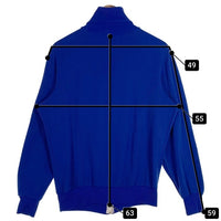 70's adidas アディダス トラックジャケット トレフォイル 刺繡ロゴ ブルー Size L 福生店