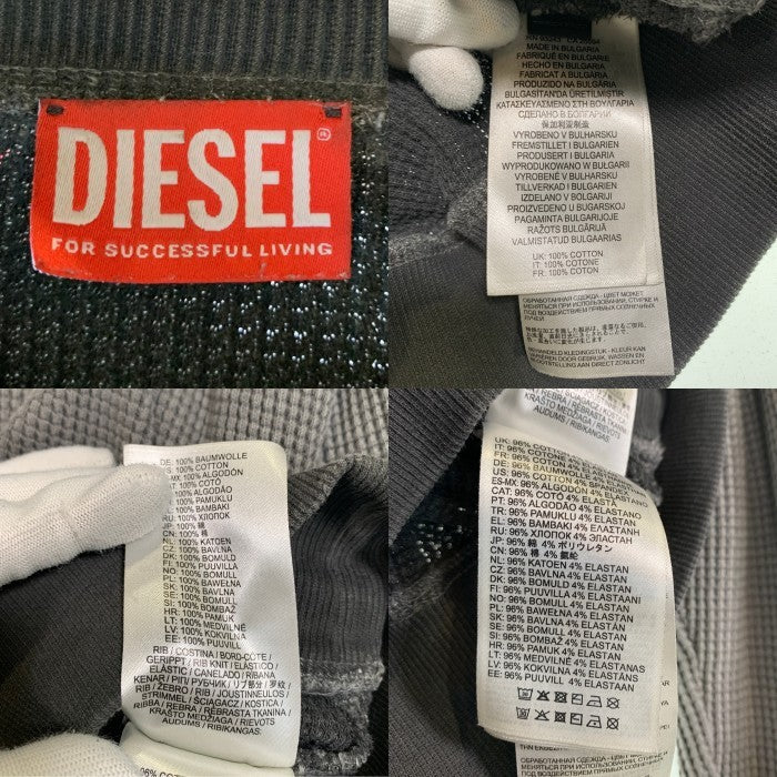DIESEL ディーゼル S-GINAFY プリントサーマルカットソー ワッフル グレー ガーメントダイ A11253 Size L 福生店
