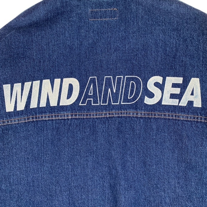 WIND AND SEA ウィンダンシー 24SS Front Zip Denim Jacket フロントジップ デニムジャケット プリント インディゴ WDS-O-ATTP-24-Q3-JK-01 Size XL 福生店