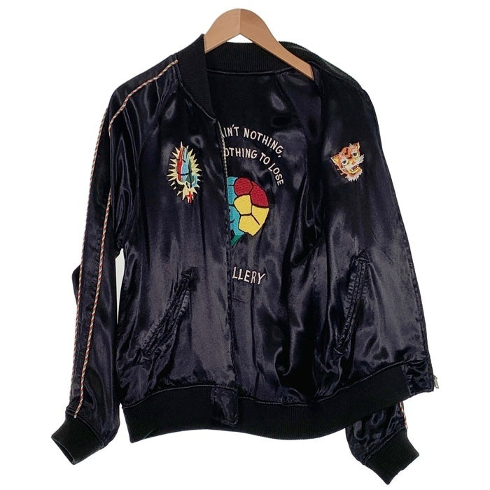 RUDE GALLARY TOKYO ルード ギャラリー トウキョウ 21AW OTO SKULL × MEX MARIA REVERSIBLE SOUVENIR JACKET マリア リバーシブル スーベニア ジャケット スカジャン ブラック Size 2 (Sサイズ） 福生店