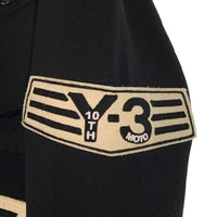 Y-3 ワイスリー ギャバジン ニット切替 フード ロングコート 10THワッペン ブラック 日本製 Size M 福生店