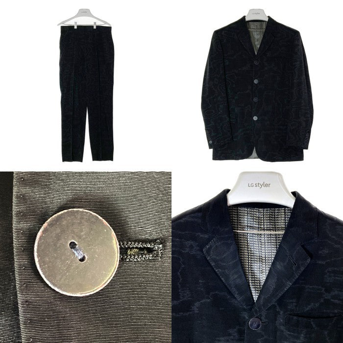 Jean Paul GAULTIER ジャンポール ゴルチエ HOMME セットアップ ジャケット パンツ ブラック size48 瑞穂店