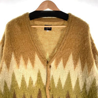 NEEDLES ニードルス 22AW Mohair Cardigan Zigzag モヘア カーディガン ジグザグ LQ274 イエロー ベージュ LQ274 Size L 福生店