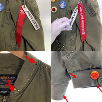 ALPHA INDUSTRIES アルファインダストリーズ VACANT Archive ベイカントアーカイブ FLOYD REPAIR FLIGHT JACKET フロイドリペア フライトジャケット オリーブ Size L 福生店