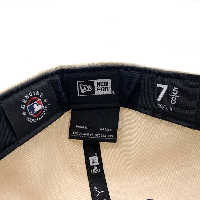 NEWERA ニューエラ Newyork Yankees ニューヨークヤンキース 59FIFTY ベースボールキャップ ネイビー オフホワイト Size 7 5/8 (60.6cm) 福生店