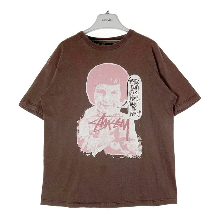 Stussy ステューシー キッズフォト Tシャツ ブラウン sizeL 瑞穂店