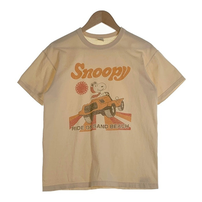 TOYS McCOY トイズマッコイ SNOOPY TEE RIDE ON SAND BEACH スヌーピー プリントTシャツ ナチュラル TMC2525 Size L 福生店