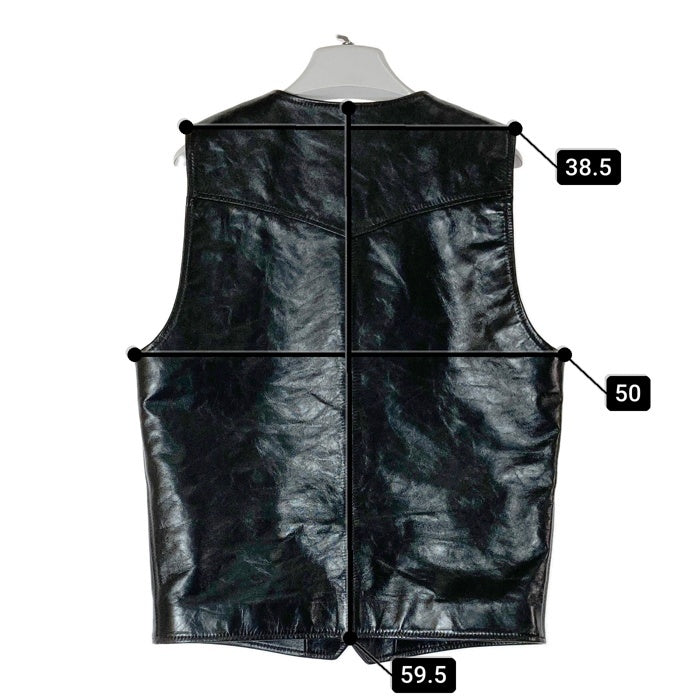 Y’2 LEATHER ワイツーレザー ホースハイド レザーベスト ブラック 馬革 Size40 瑞穂店