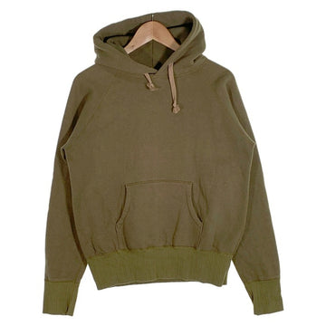 COLIMBO コリンボ プルオーバースウェットパーカー オリーブ ラグランスリーブ Size M 福生店