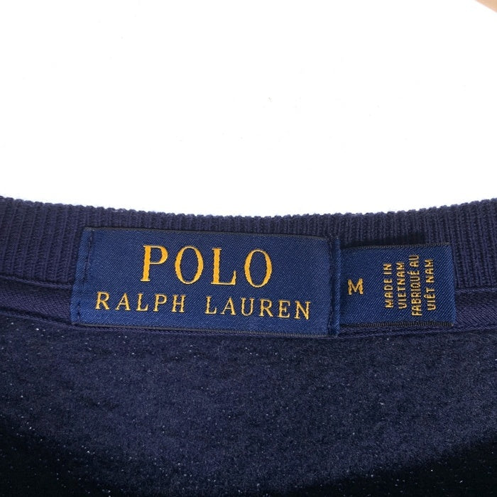 POLO RALPH LAUREN ポロ ラルフローレン クロスフラッグ クルーネック スウェット トレーナー ネイビー Size M 福生店