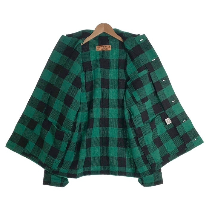 TENDERLOIN テンダーロイン 羊毛 ウール BUFFALO JACKET バッファロー チェック ジャケット グリーン T-20RG Size L 福生店