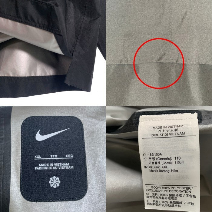 NIKE ナイキ TRAIL GTX トレイルフーディー ジップアップ ジャケット ブラック GORE-TEX ゴアテックス DM4660-010 Size 2XL 福生店