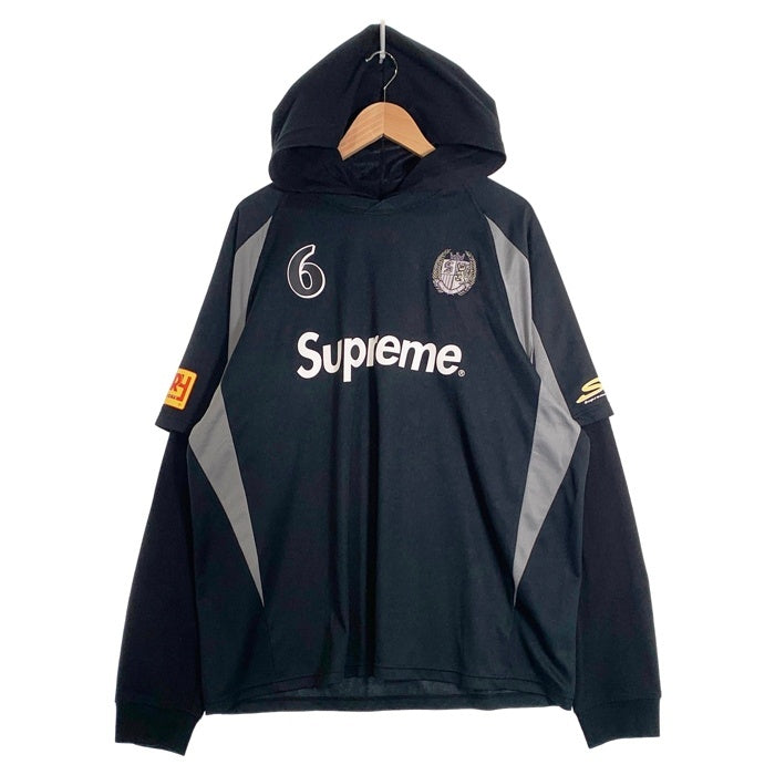 SUPREME シュプリーム 23AW Hooded Soccer Jersey フーデッド サッカージャージー ブラック Size XL 福生店