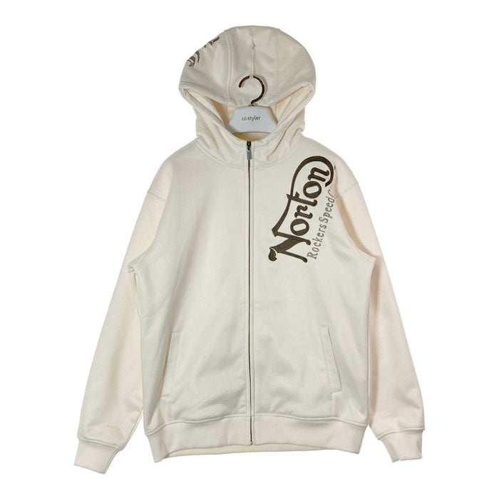 Norton ノートン フェイクスウェード ジップアップパーカー 裏ボア 243N1311A ホワイト Size L 瑞穂店